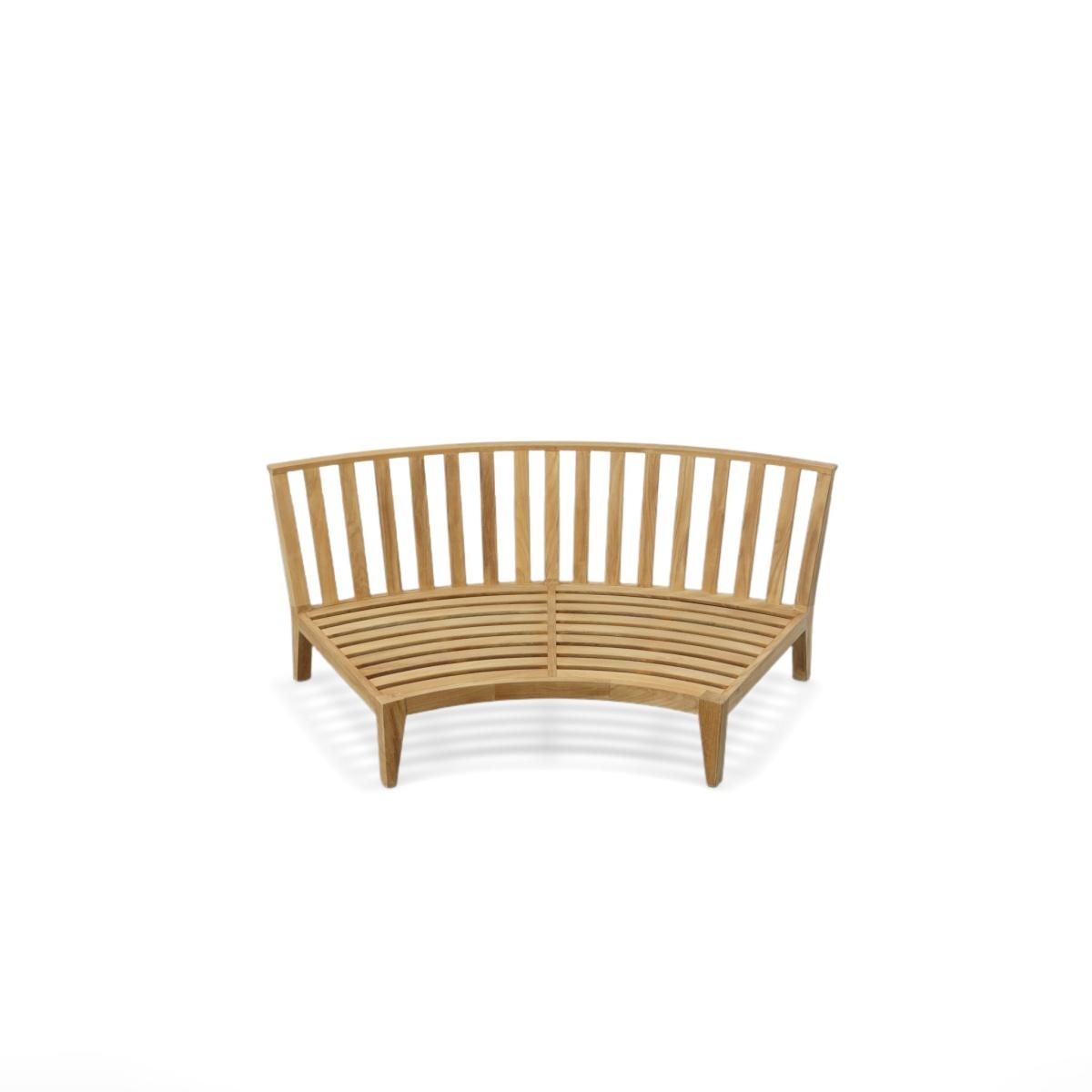13343 Kafelonia Sofa Sectional Teak Frame Only in aerial front view on white background