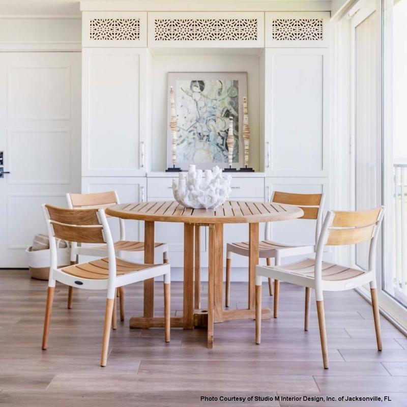 alt="Bloom Side Chair Teak & Powder Coated Aluminum - Picture B"