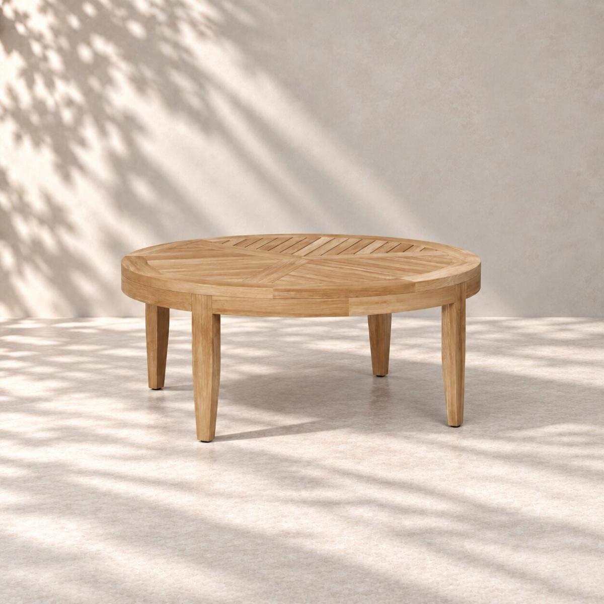 Laguna Round Teak Coffee Table — picture A