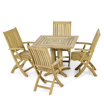 5 pc Barbuda Pyramid Teak Dining Set