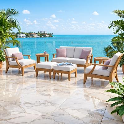7 pc 58 inch Laguna Love Seat Set