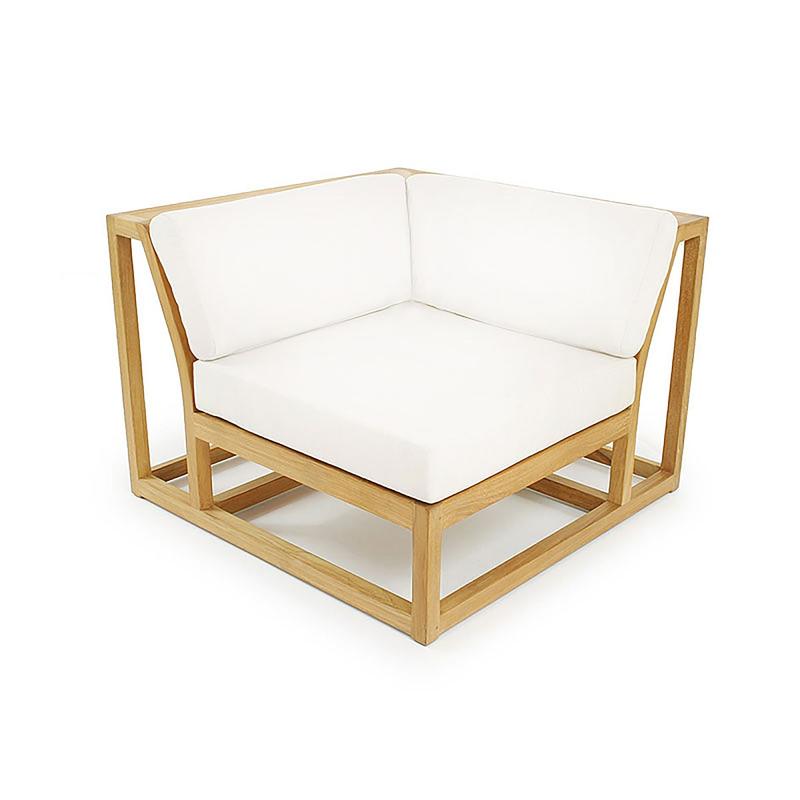 alt="12800DP Maya Corner Sectional in  front view of seat corner on a white background"