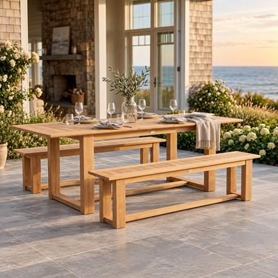 Horizon Teak Dining Picnic Set