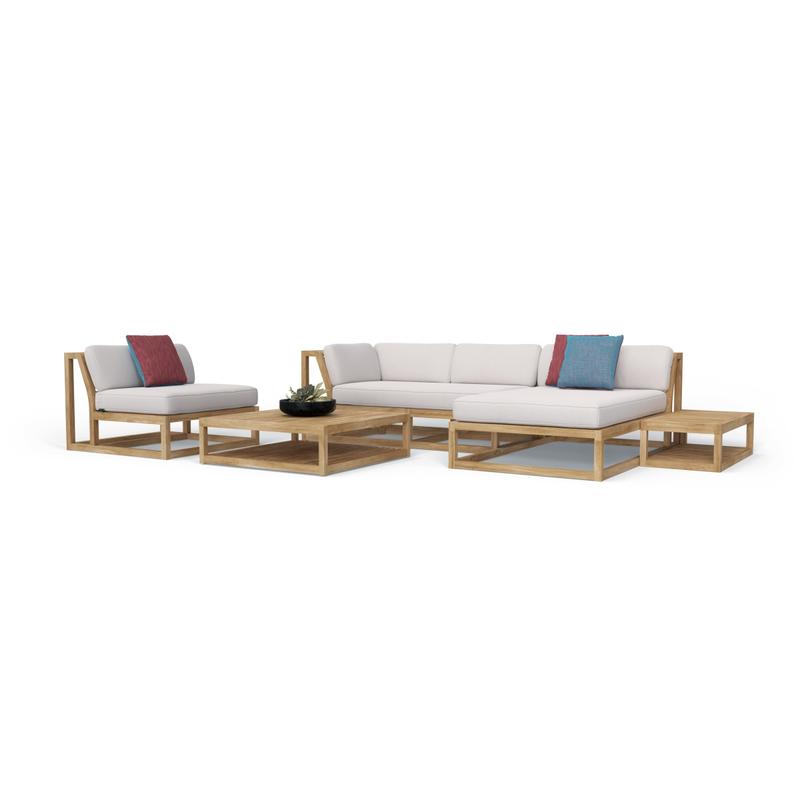 alt="Maya 5 pc Teak Lounge Set - Picture B"