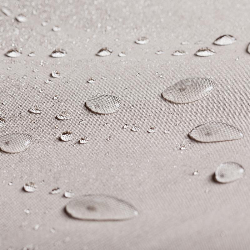 alt="65623 Barbuda Folded Table Cover showing closeup of water repellant material of cover"