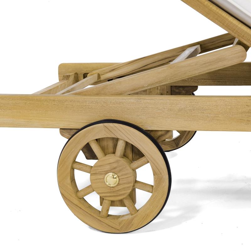 alt="Teak Lounger With Wheels"