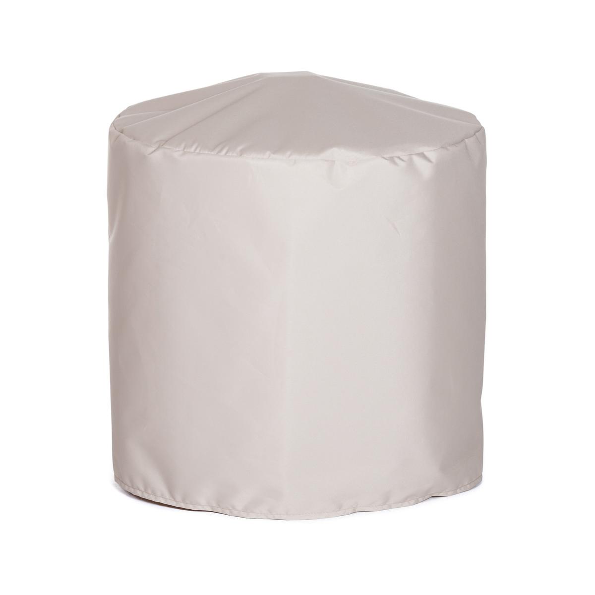 65771 Round Bistro Table Cover for 15771 Round Teak Bistro Table end view on white background