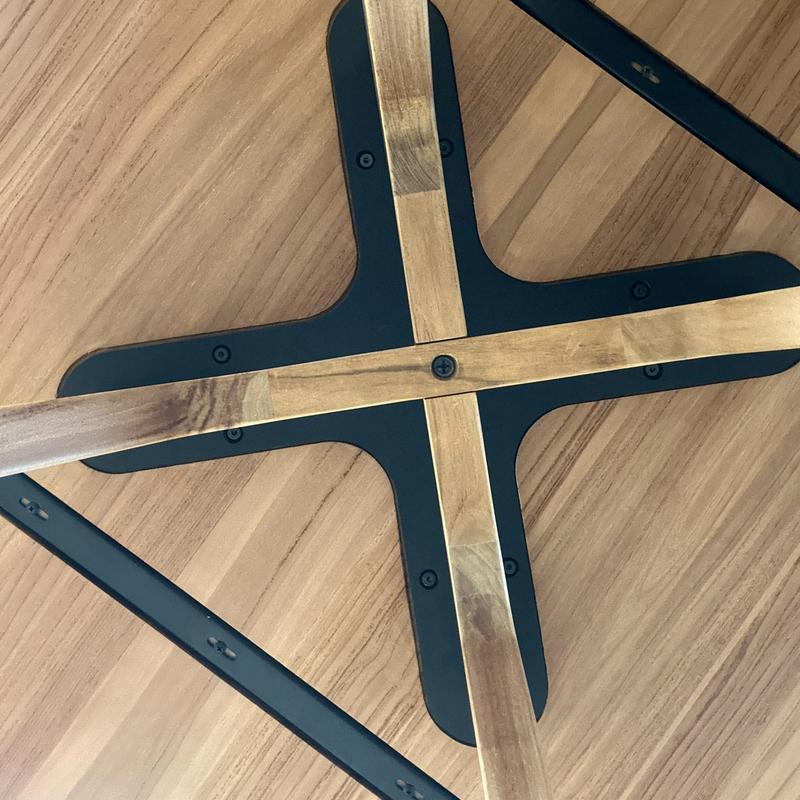 alt="4 ft Dahlia Round Teak Dining Table - Picture G"