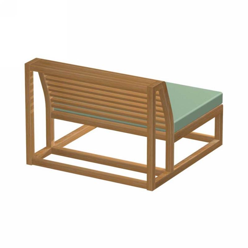 alt="11800RFDP Maya Slipper Chair autocad with cushions angled rear view on white background"