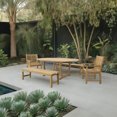 Martinique Table Chair & Bench Dining Set