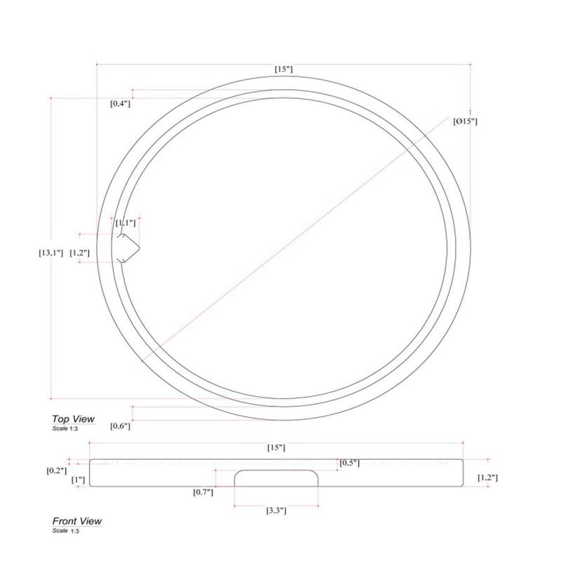 alt="15 inch round Charcuterie & Chopping Board - Picture E"