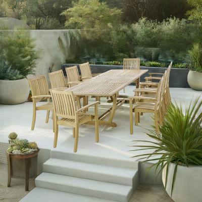 11 pc Sussex Teak Patio Dining Set