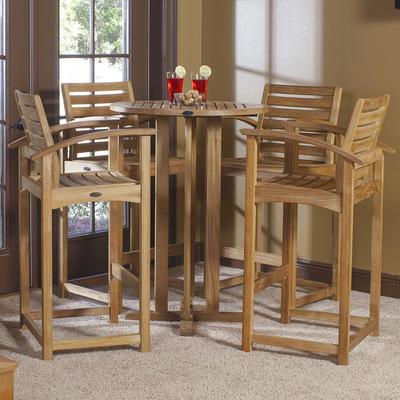 5 pc Somerset Teak Pub Table and Stools