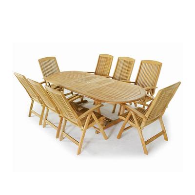 9pc Montserrat Reclining Teak Dining Set