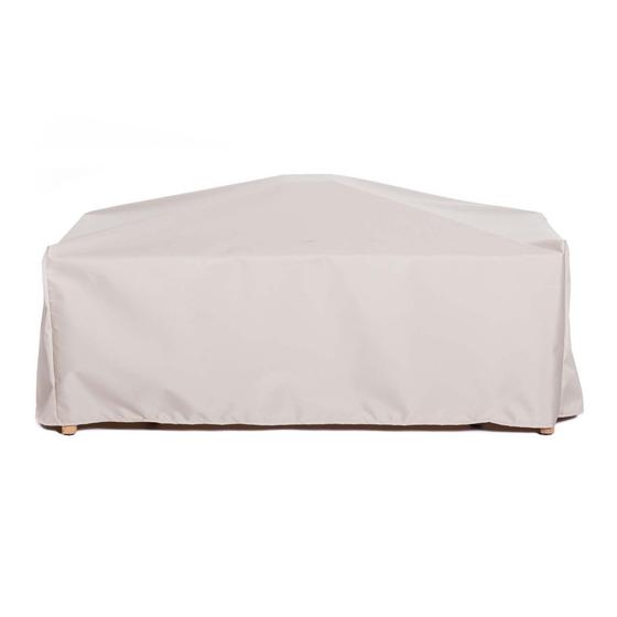 65663 Nevis Rectangular Table Cover for 15663 Nevis teak rectangular table side view on white background