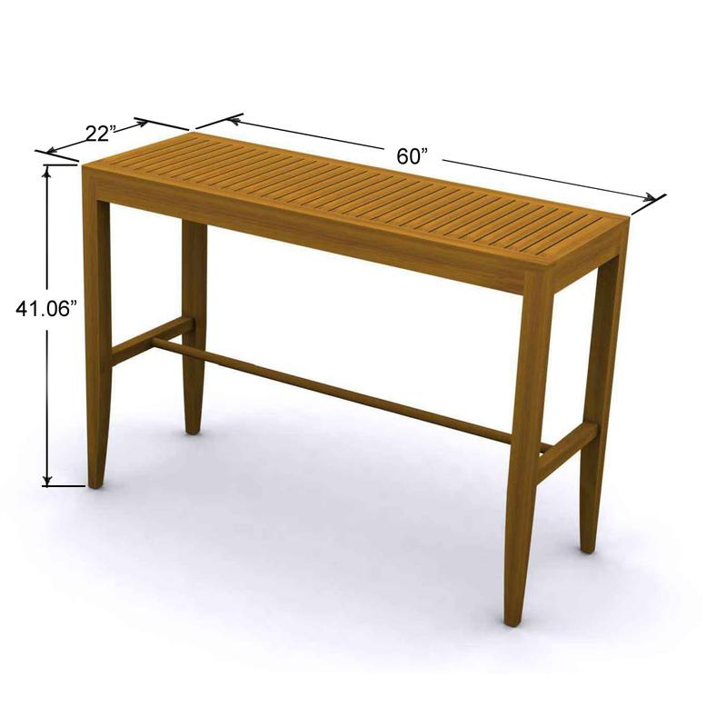 alt="Laguna 5 pc Teak High Bar Set - Picture M"