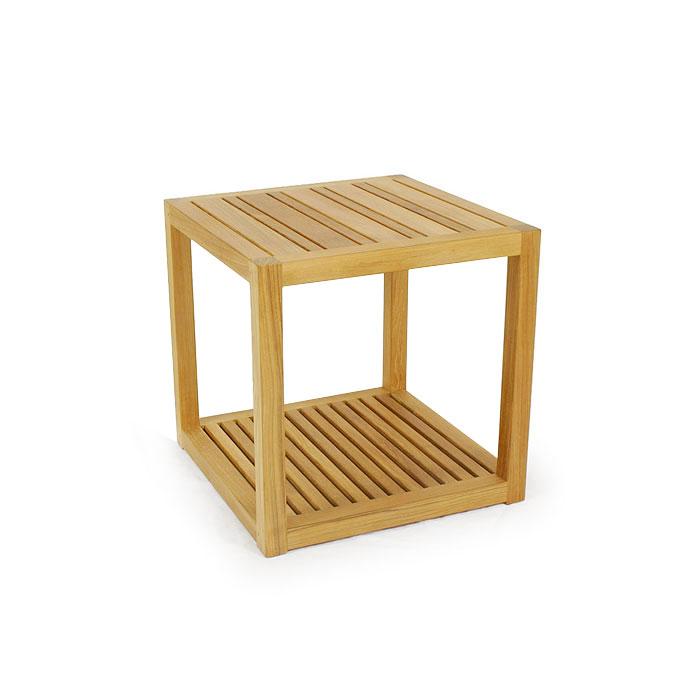 alt="14800 Maya Teak Side Table angled on a white background"