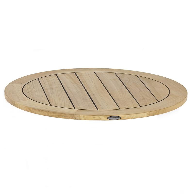 alt="15852 Vogue Teak 30 inch Round Table Top on white background "
