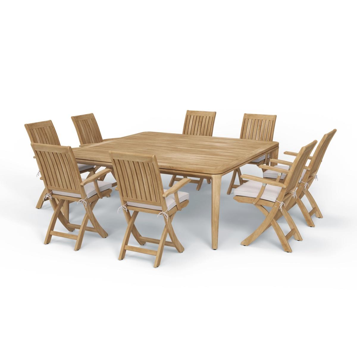 Veranda Barbuda Dining Set for 8 with Folding Chairs — picture A