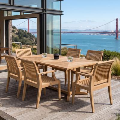 7 pc Pyramid Teak Dining Set