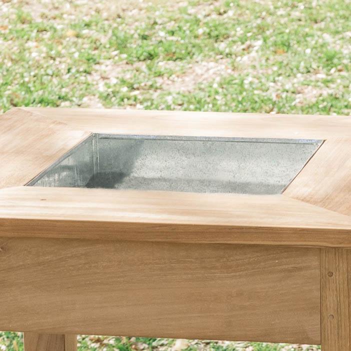 alt="teak teash can with liner"