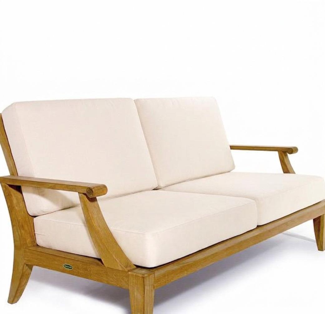Laguna Teak Sofa Cushions Canvas — picture A
