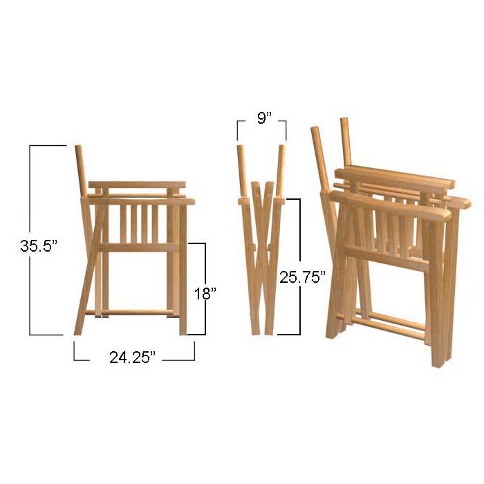 alt="70006 Veranda outdoor teak directors chairs folded autocad on white background"