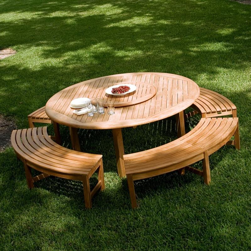 alt="70090 Buckingham Picnic Dining Set on grass field"
