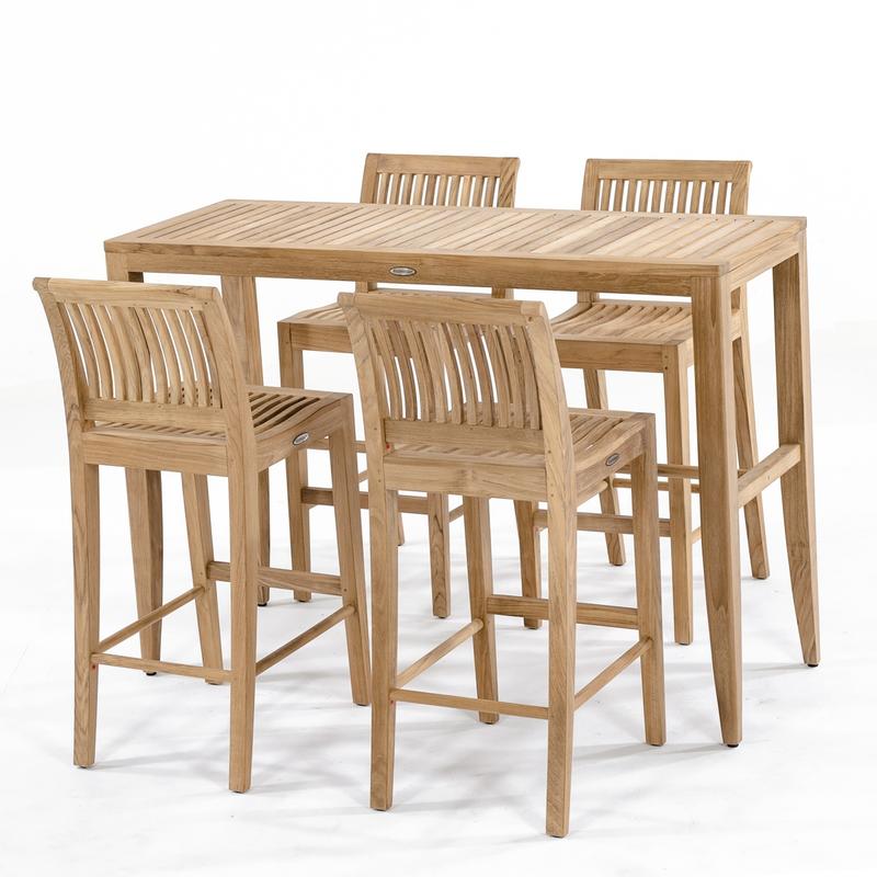 alt="70500 Laguna 5 pc Rectangular Bar Set side angled view on white background"