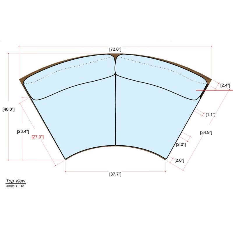 alt="13343DP Kafelonia Sofa Sectional autocad top view on white background"