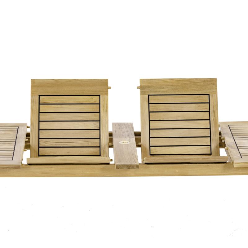 alt="15978 Grand Laguna 11 ft Rectangular Dining Table showing double butterfly leaves partially extended on white background"