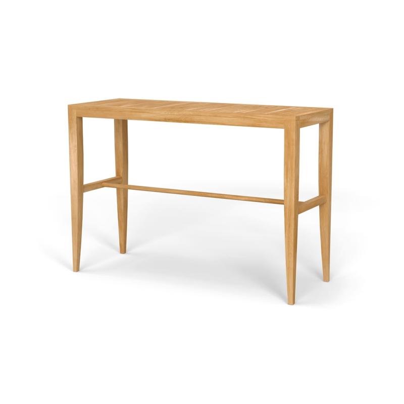 alt="5 ft Laguna Rectangular Teak Bar Table - Picture B"