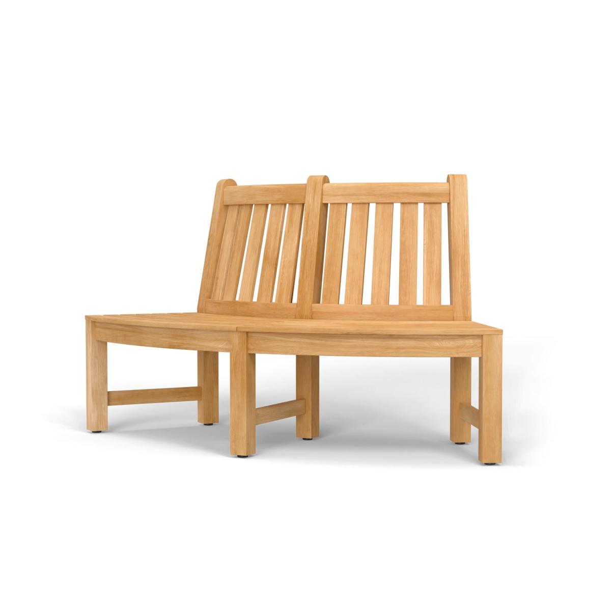 6 ft Teak Tree Bench Section — picture A