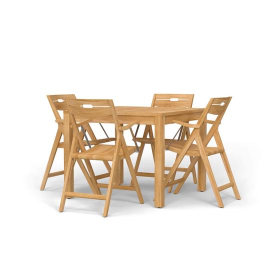 5 pc Surf Square Teak Dining Set