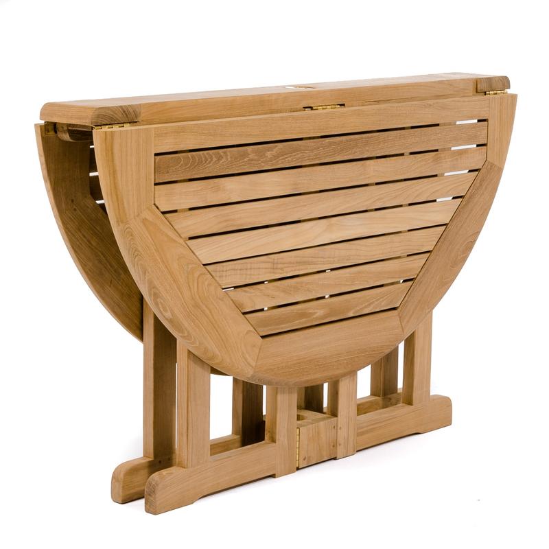 alt="15623S Barbuda 4 ft Table in angled view showing both side folded on white background"