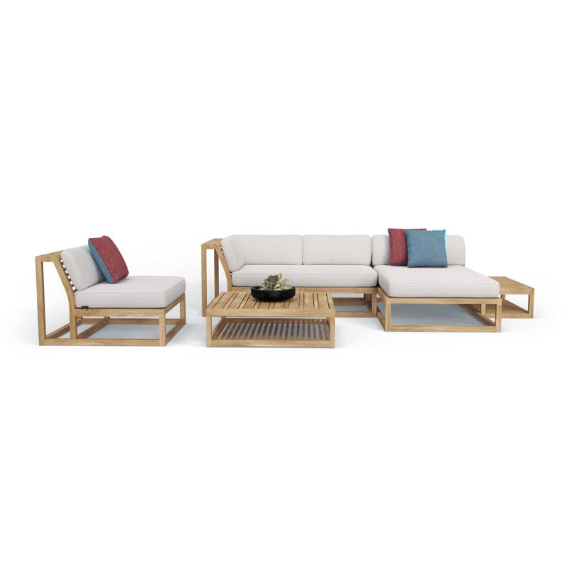 alt="Maya 5 pc Teak Lounge Set - Picture A"