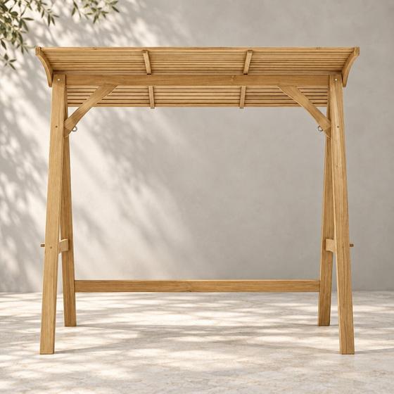 Teak Swing Stand with Canopy