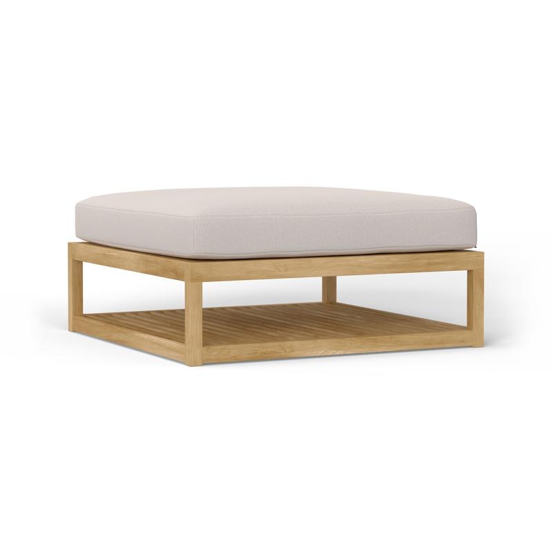 alt="Maya Teak Ottoman with Sunbrella Cushion - Picture C"