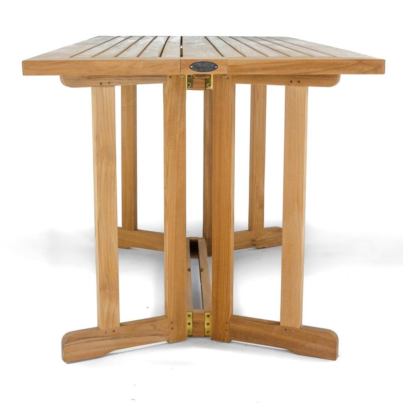 alt="15663S Nevis 5 ft Rectangular Folding Table end view on white background"