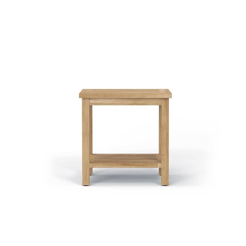 alt="Veranda Teak End Table with Shelf - Picture E"