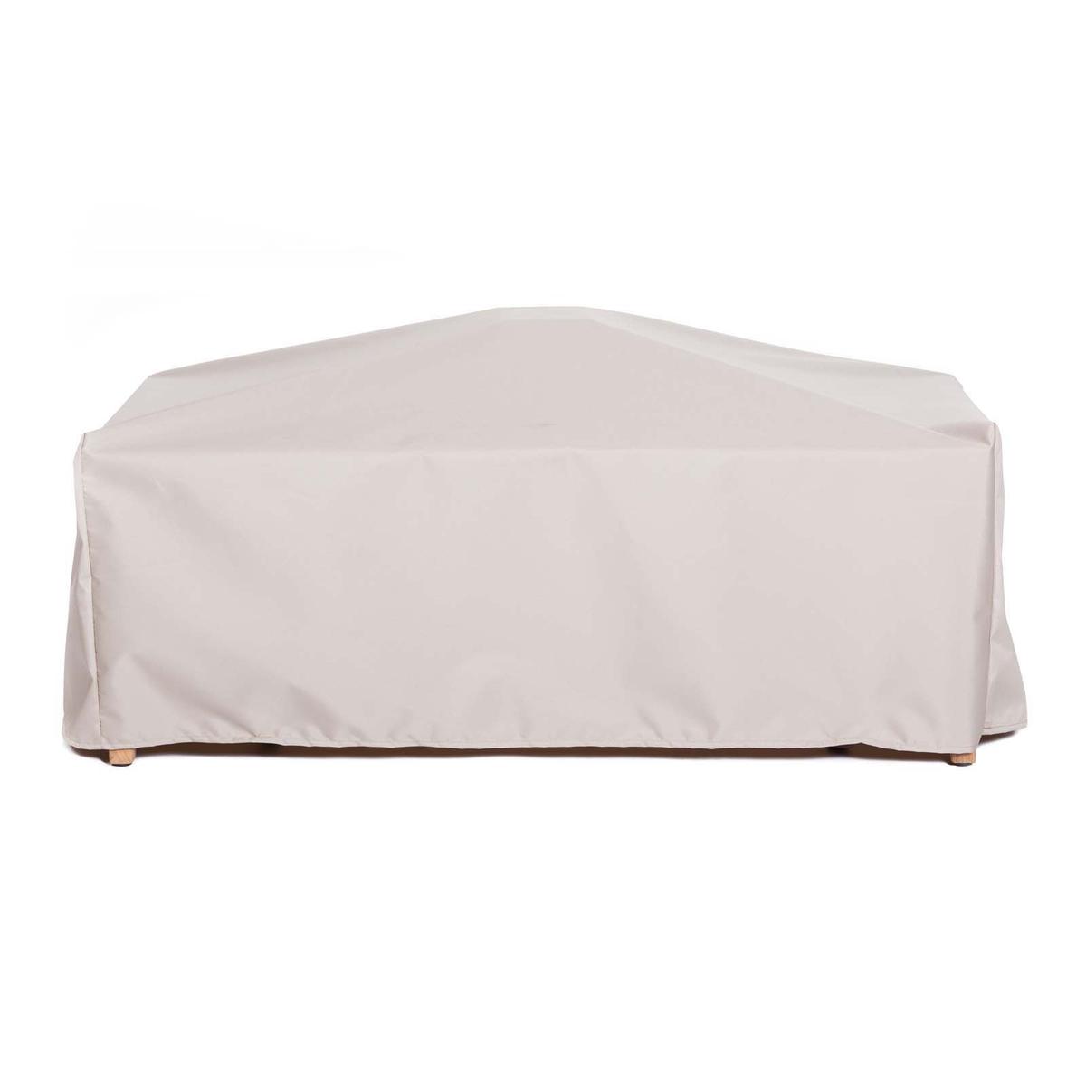 65663 Nevis Rectangular Table Cover for 15663 Nevis teak rectangular table side view on white background