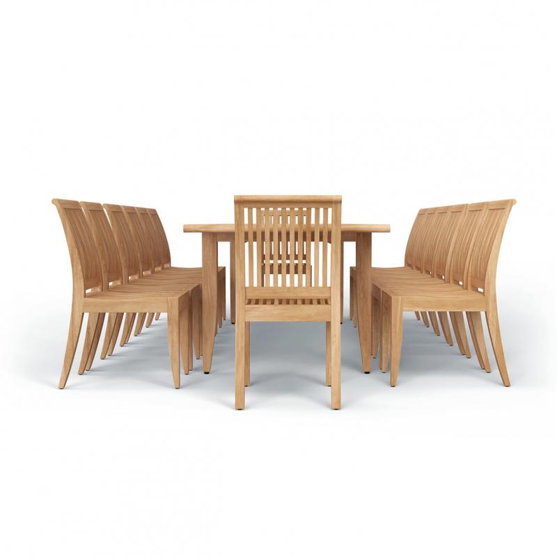 alt="Laguna 15 pc Teak Outdoor Dining Set - Picture D"