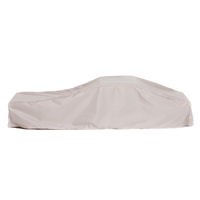 alt="66770 Horizon Chaise Lounger Cover for 16770 Horizon Teak Chaise Lounger side view on white background "