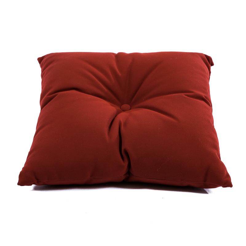 alt="71000MTO Solid Color Throw Pillow in terracotta color top view on white background"