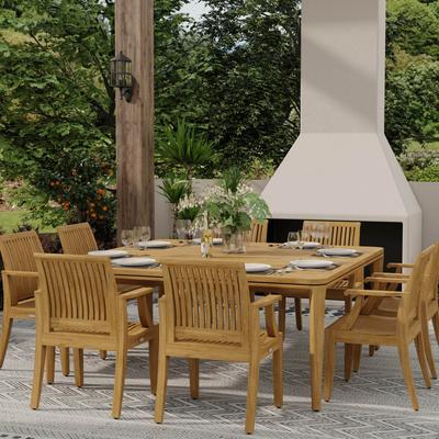 9 pc Square Veranda Laguna Dining Set