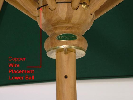 40023 Replacement Copper Umbrella Wire for our 10 foot round teak market umbrella