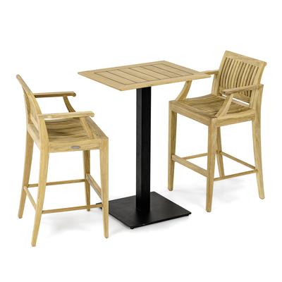 Laguna Barstool 3 pc Teak Bar Set
