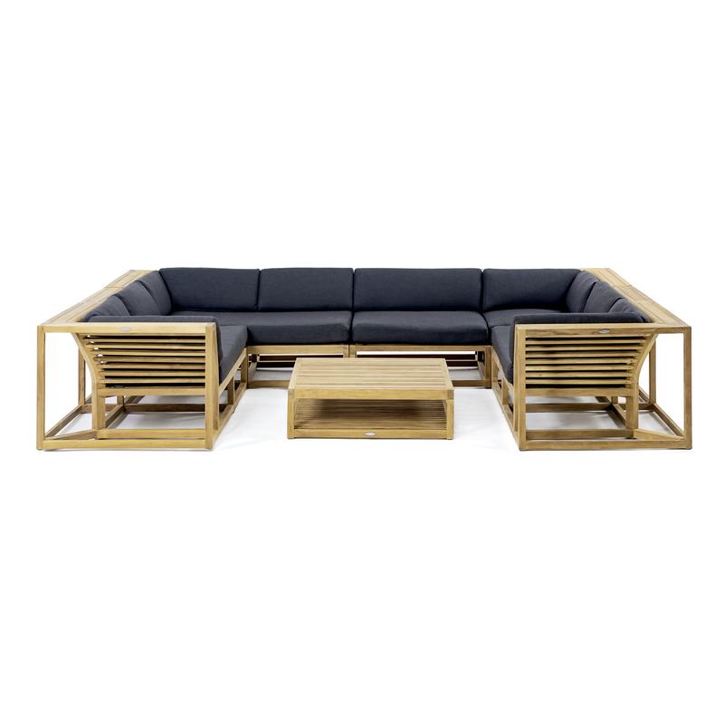 alt="70752 Maya 6pc Lounge Set with cushions front view on white background"