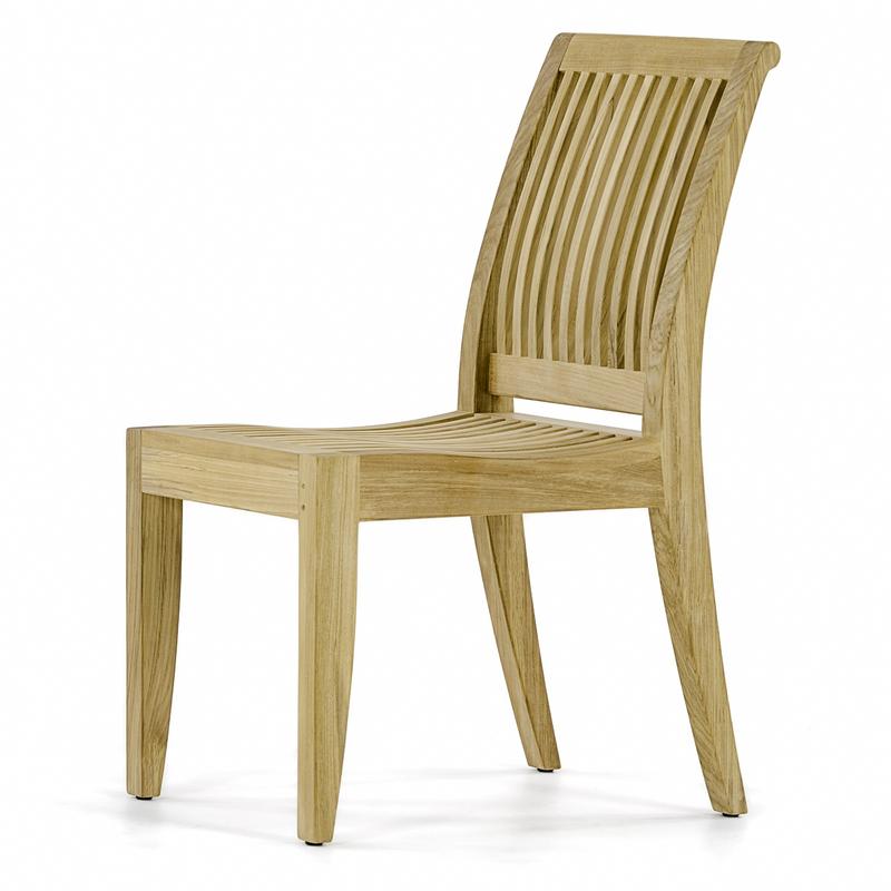 alt="70773 Laguna Teak Side Chair front facing angled on white background"