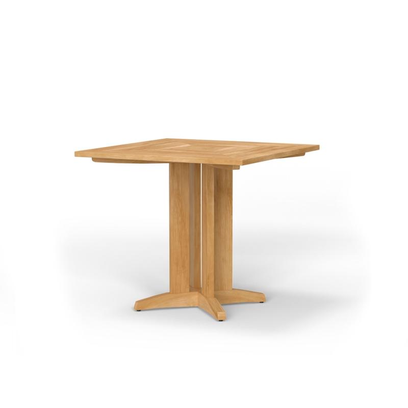 alt="36 inch Pyramid Square Teak Dining Table - Picture A"